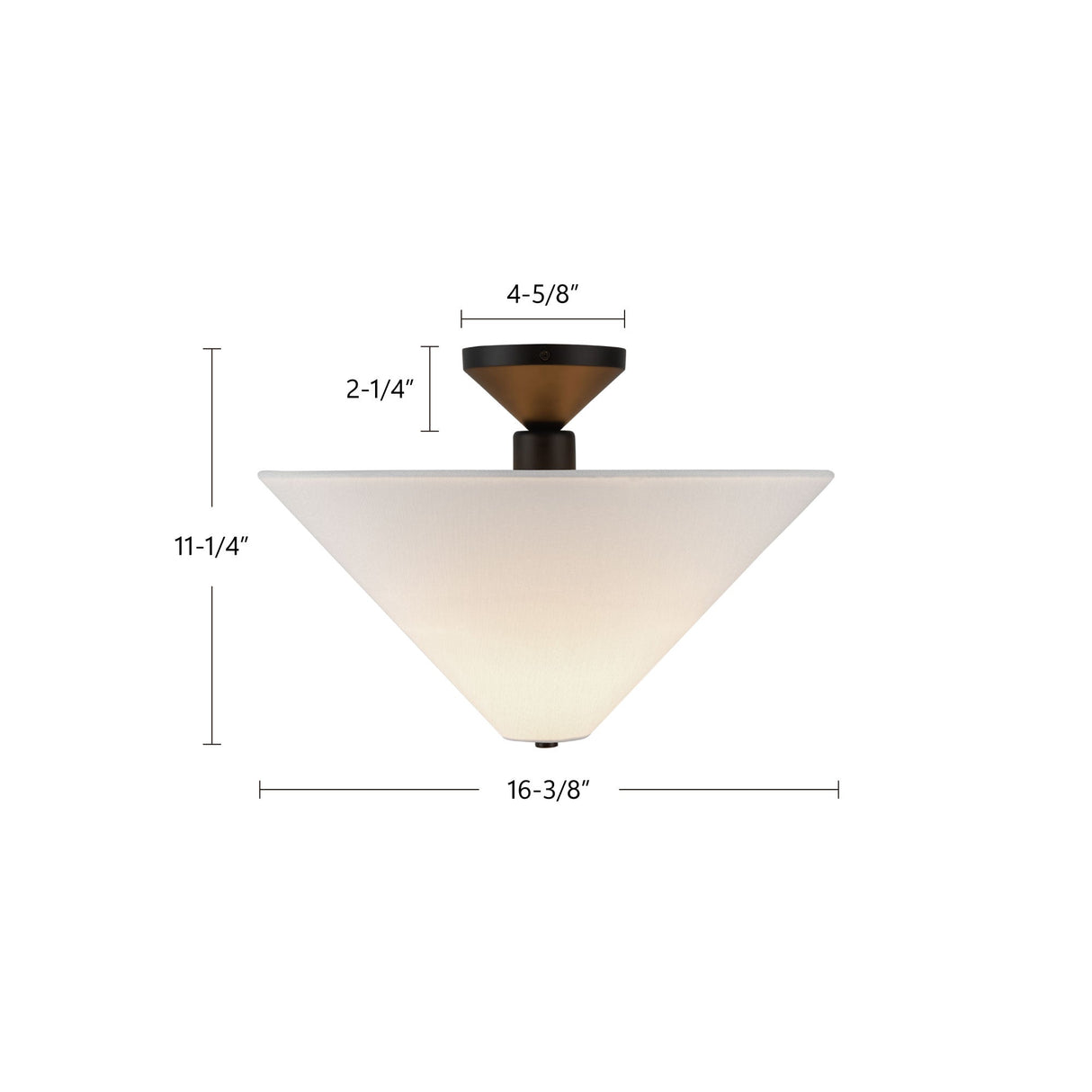 Alora Mood Bridgette 16-in Semi-Flush Mount