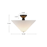 Alora Mood Bridgette 16-in Semi-Flush Mount