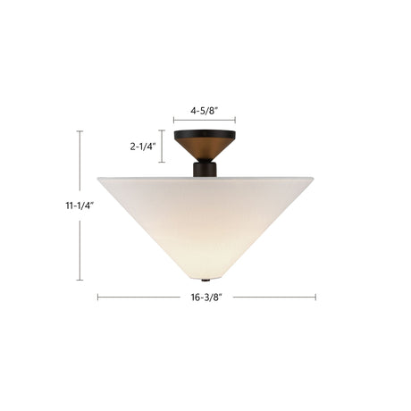 Alora Mood Bridgette 16-in Semi-Flush Mount