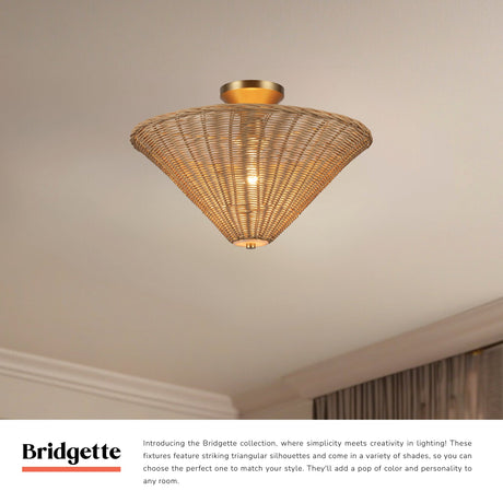 Alora Mood Bridgette 16-in Semi-Flush Mount