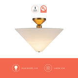 Alora Mood Bridgette 16-in Semi-Flush Mount