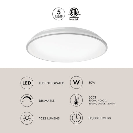 Kuzco Brook 15-in Flush Mount