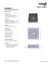 QUADRAT VOGRANITE VESSEL SINK