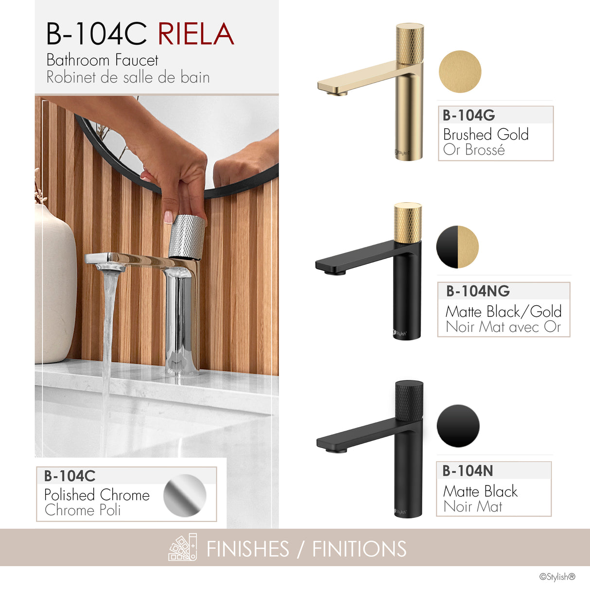 STYLISH Single Handle Modern Bathroom Basin Sink Faucet