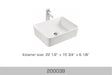 Vessel Sink 22 1/2" X 15 3/4" X 6 1/8" 200039