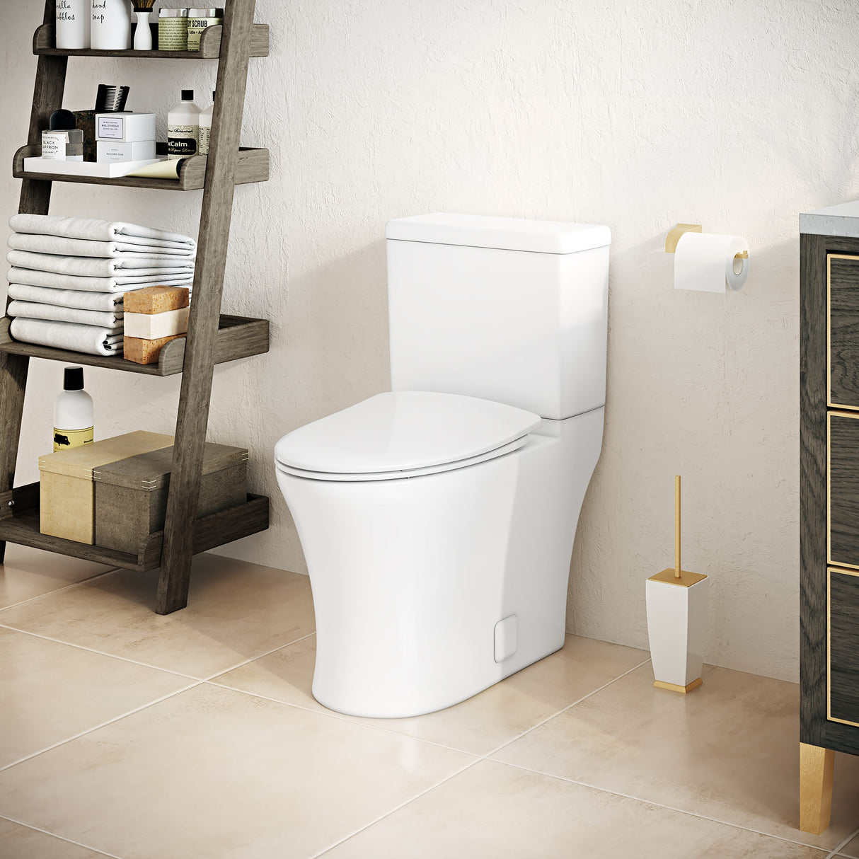 MUSE Two-Piece Toilet, Reversible Tank