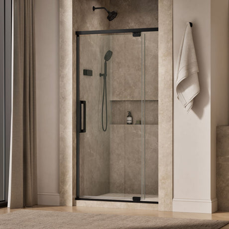 Statement™ 36"-42" W x 76" H pivot shower door with 5/16"-thick Crystal Clear glass
