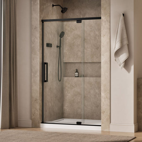 Statement™ 42"-48" W x 76" H pivot shower door with 5/16"-thick Crystal Clear glass