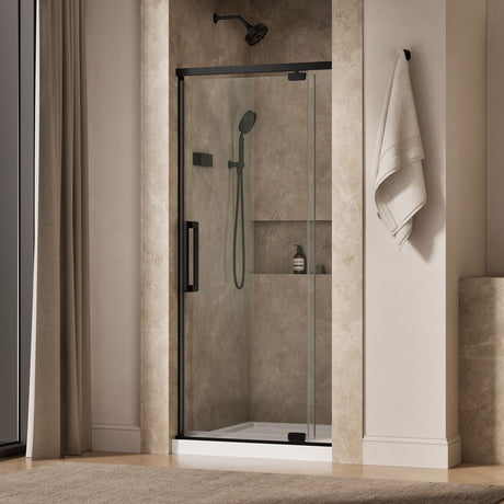 Statement™ 32"-36" W x 76" H pivot shower door with 5/16"-thick Crystal Clear glass