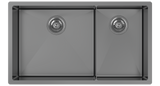 Cayman 31" 60/40 Double Sink - Undermount, 16 Gauge, R10 (Inc. Grids & Drain Covers)