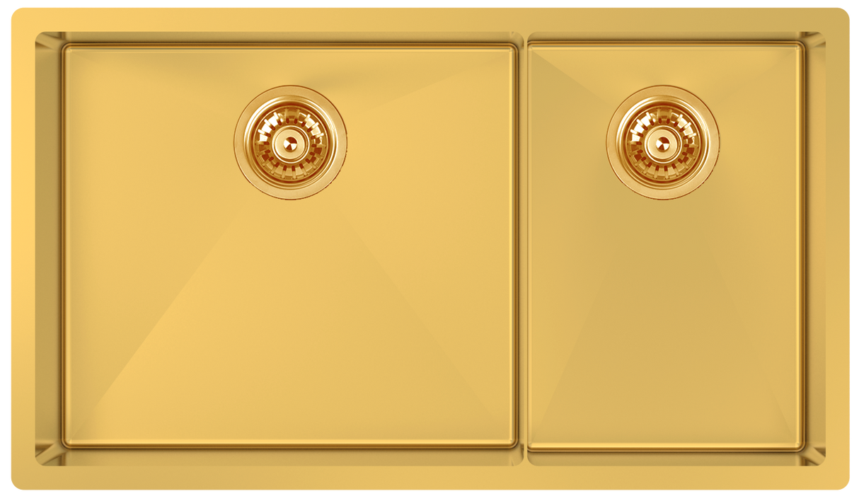 Cayman 31" 60/40 Double Sink - Undermount, 16 Gauge, R10 (Inc. Grids & Drain Covers)