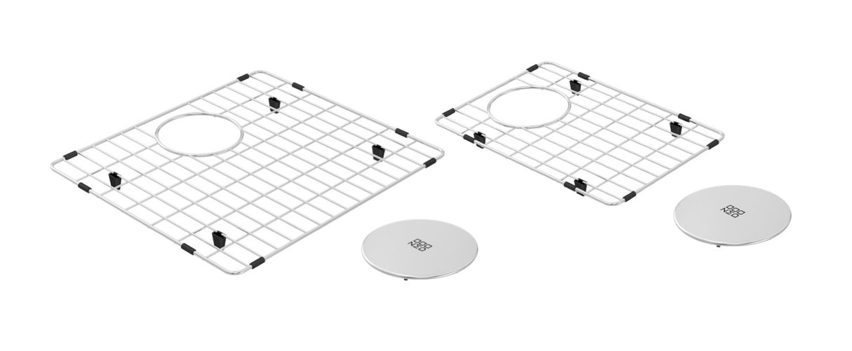 Cayman Kit 31" 60/40 Double Sink - Undermount, 16 Gauge, R10 (Inc. Grids & Drain Covers)