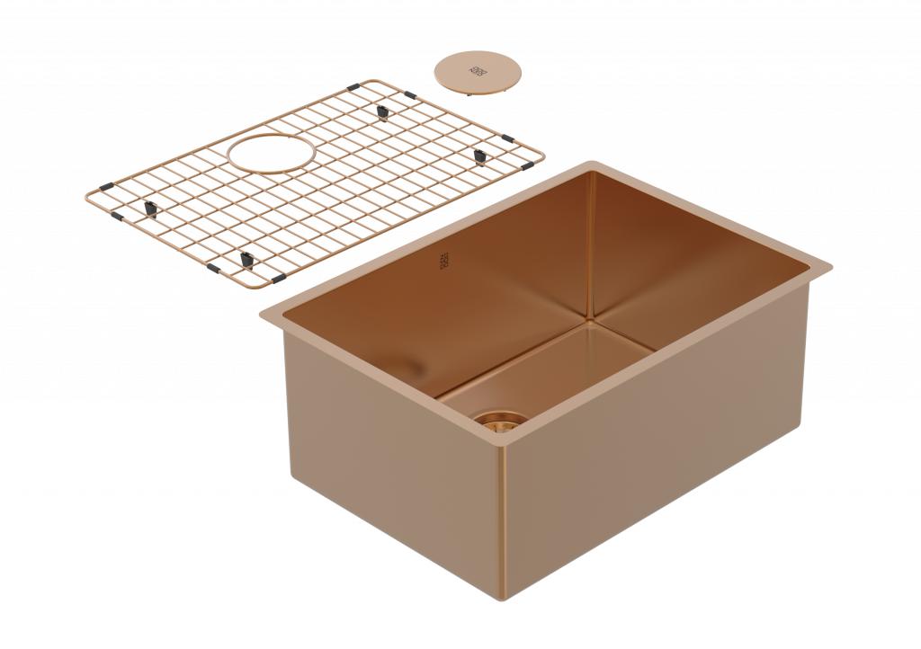 Cayman 25" Single Sink - Undermount, 16 Gauge, R10 (Inc. BP Grid & Waste Cover)