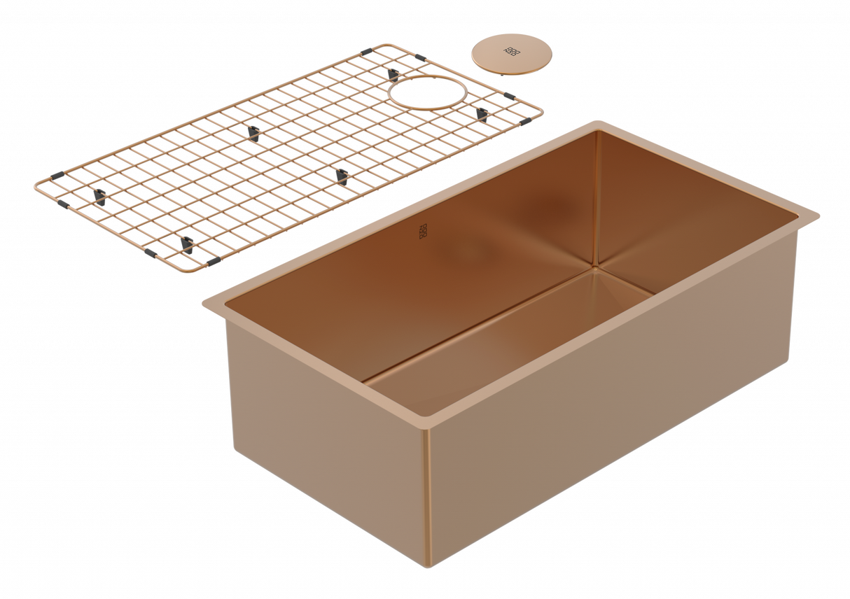 Cayman 32" Single Sink - Undermount, 16 Gauge, R10 (Inc. Grid & Drain Cover)