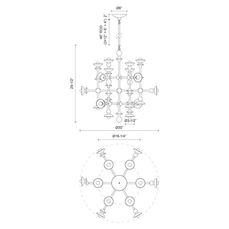 Alora Cadence 29-in Chandelier