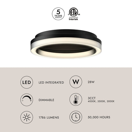 Kuzco Calix 16-in Flush Mount