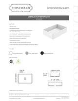 Castel Rectangular Countertop Basin