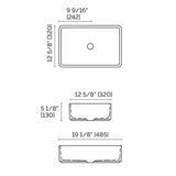Castel Rectangular Countertop Basin