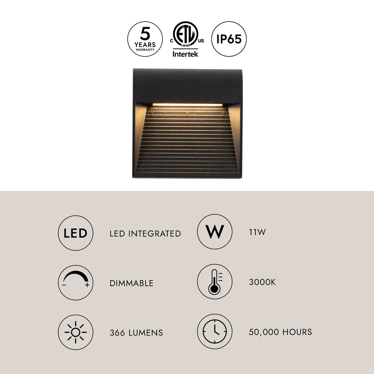 Kuzco Casa 5-in Exterior Wall Sconce