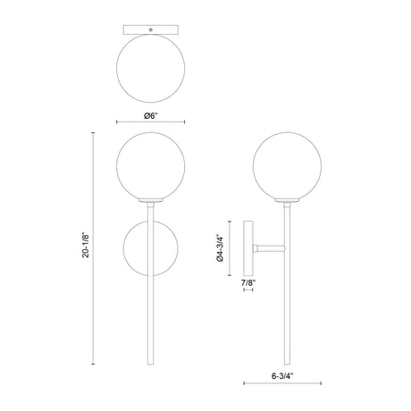 Alora Mood Cassia 20-in Wall/Vanity Light