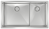 Cayman Kit 31" 60/40 Double Sink - Undermount, 16 Gauge, R10 (Inc. Grids & Drain Covers)