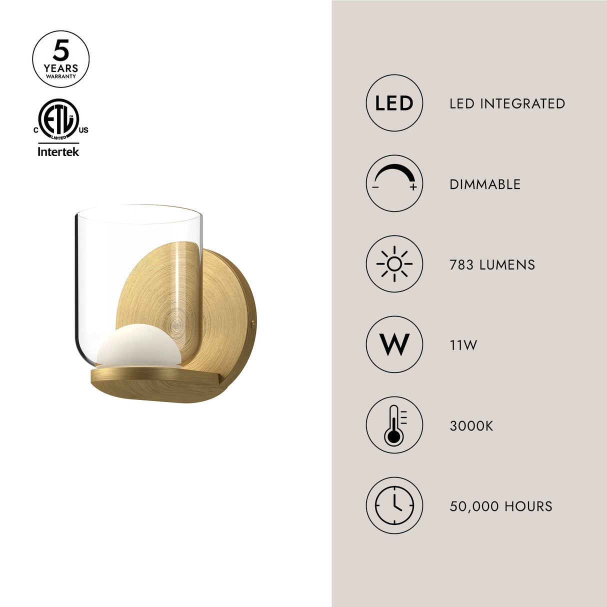 Kuzco Cedar 4-in Wall Sconce