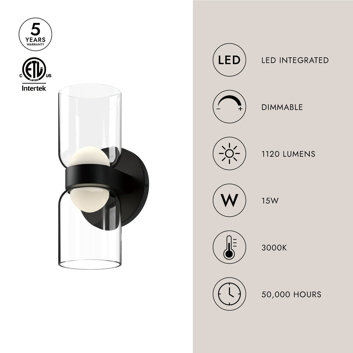 Kuzco Cedar 11-in Wall Sconce