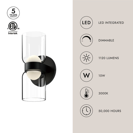 Kuzco Cedar 11-in Wall Sconce
