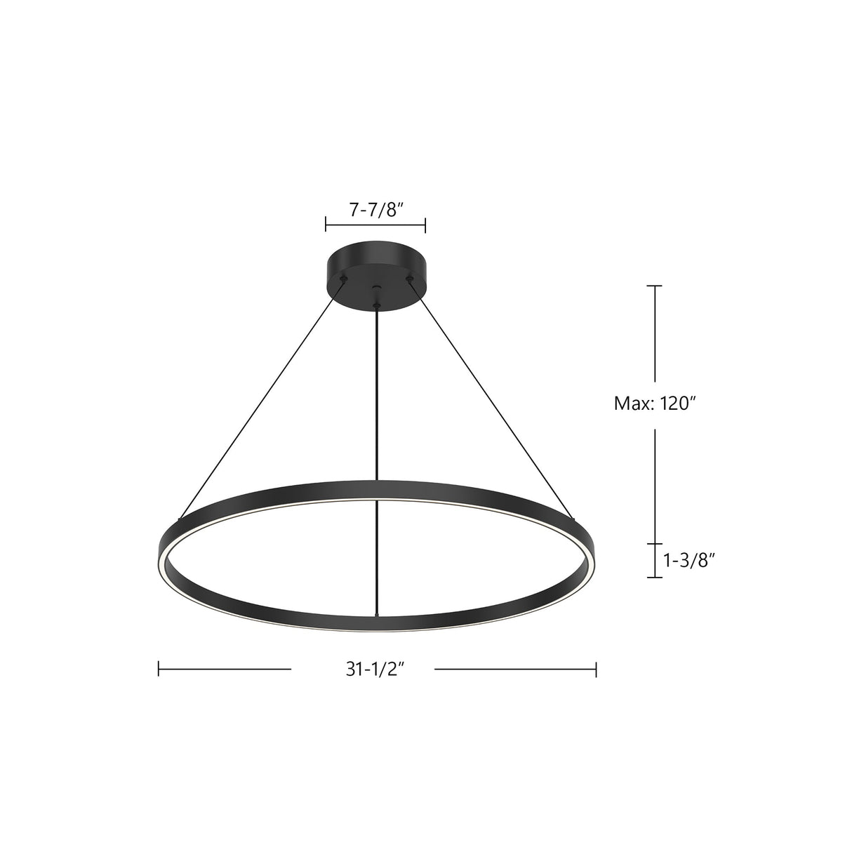 Kuzco Cerchio 32-in Pendant