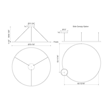 Kuzco Cerchio 72-in Up/Down Pendant