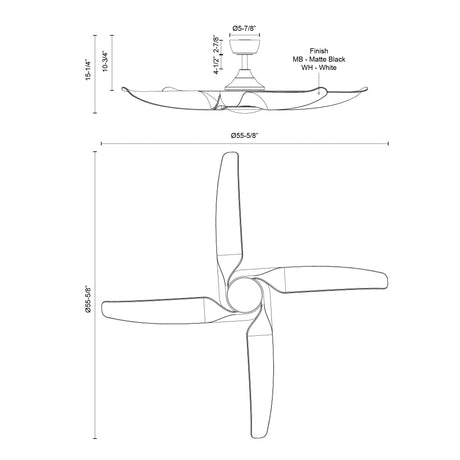 Kuzco Coronado 56-in Ceiling Fan