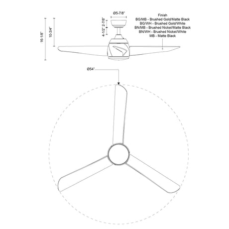 Kuzco Thalia 54-in Ceiling Fan