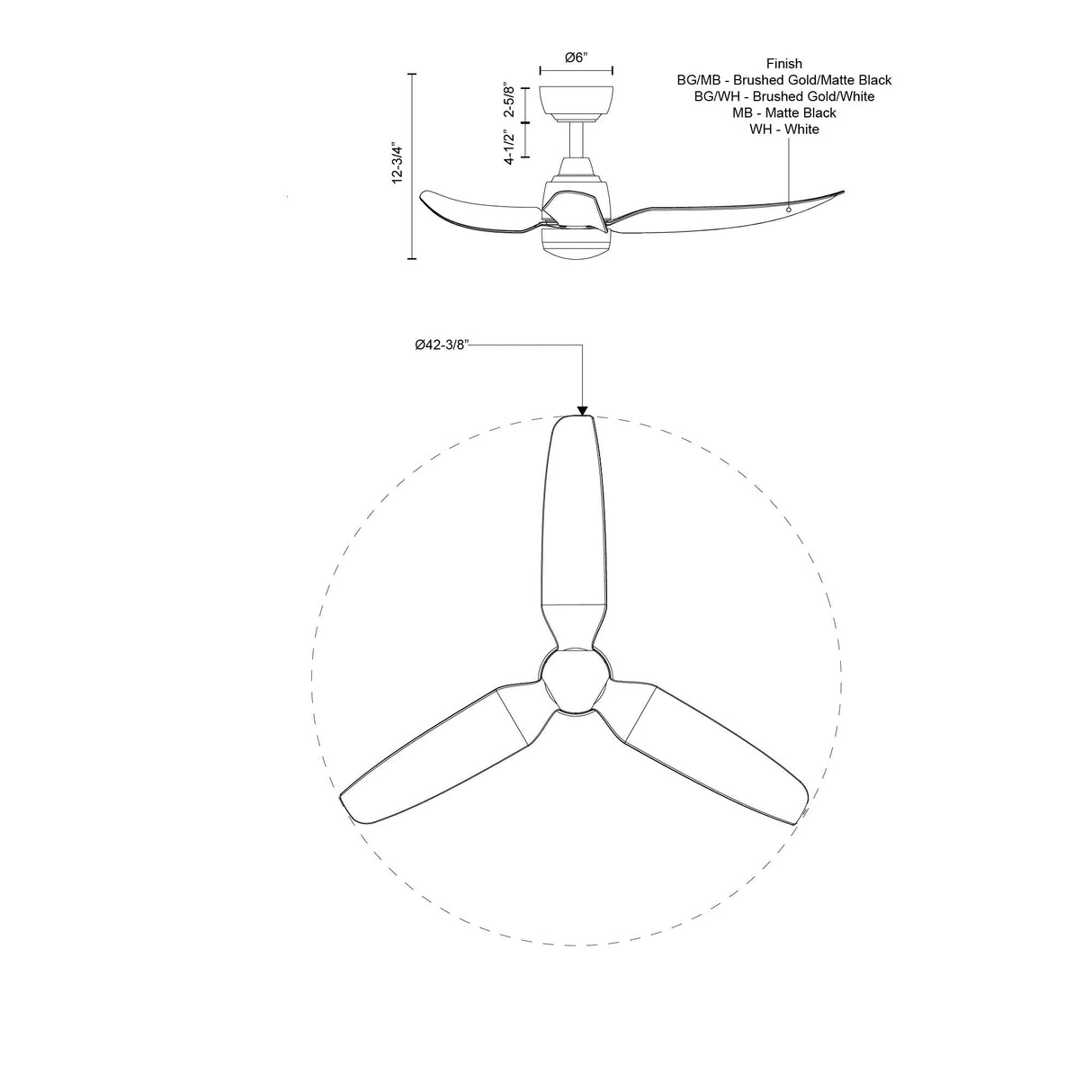 Kuzco Hugo 42-in Exterior Ceiling Fan
