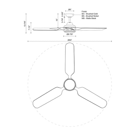 Kuzco Fremont 60-in Ceiling Fan