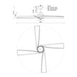 Kuzco Horizon 56-in Ceiling Fan