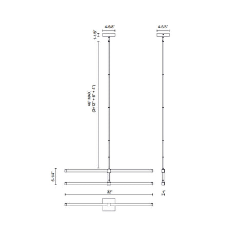 Kuzco Blade 32-in Chandelier