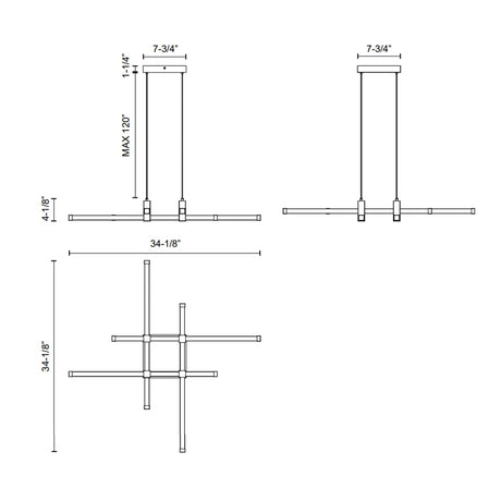 Kuzco Blade 34-in Chandelier