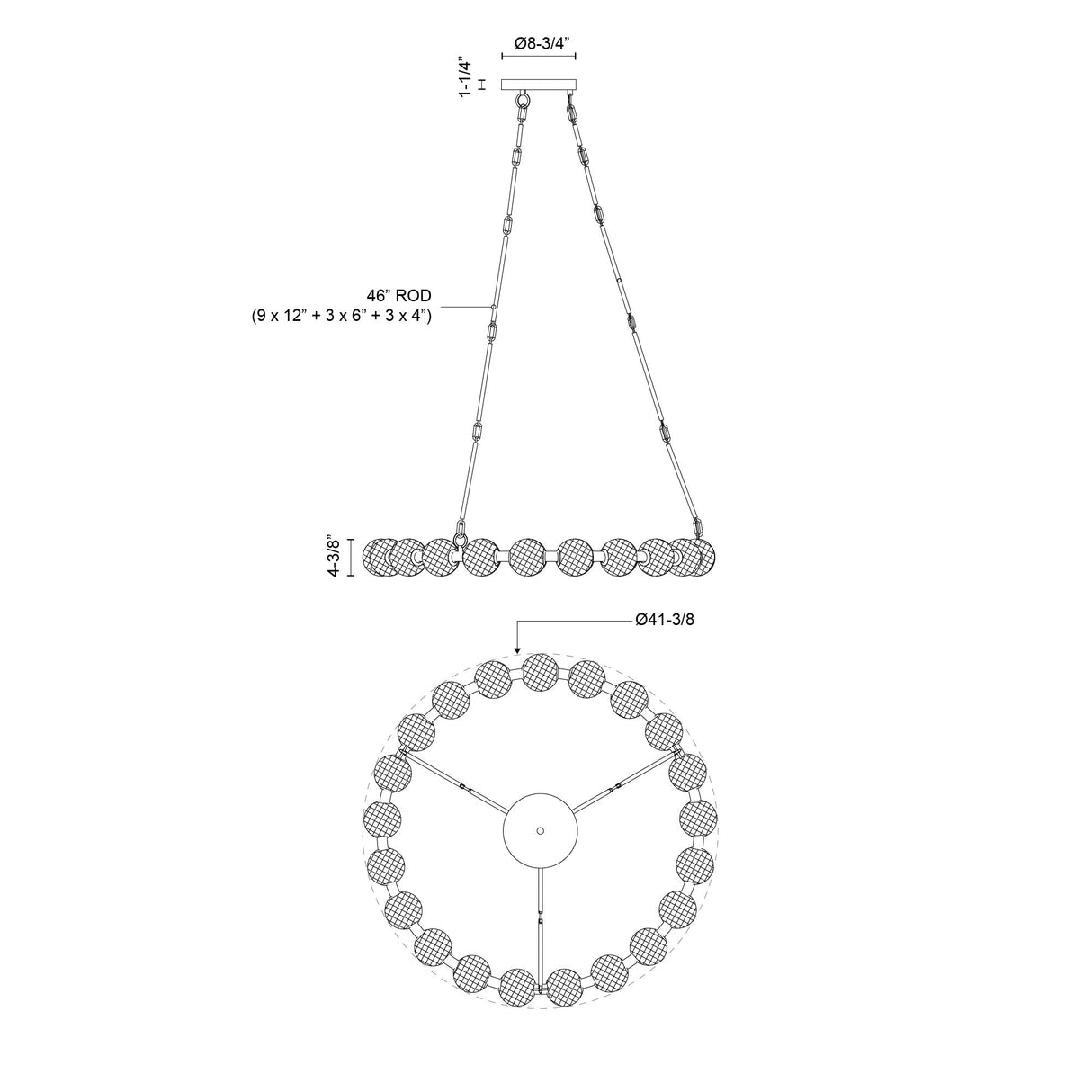 Alora Marni 41-in Chandelier
