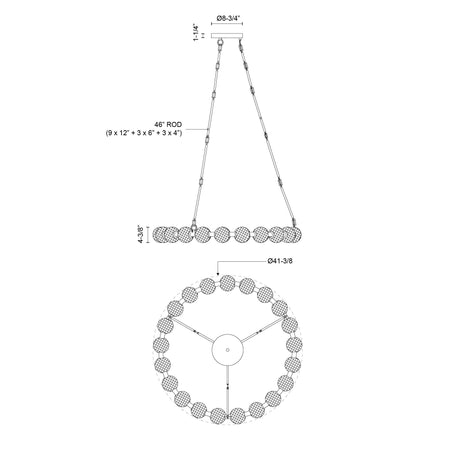 Alora Marni 41-in Chandelier