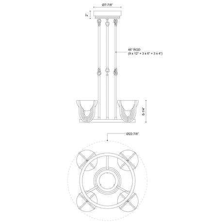 Alora Colette 23-in Chandelier