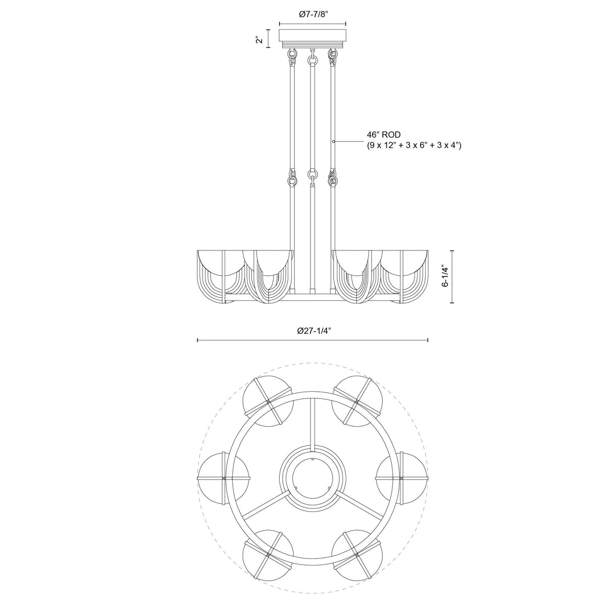 Alora Colette 27-in Chandelier