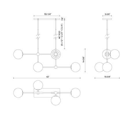 Alora Mood Fiore 42-in Chandelier