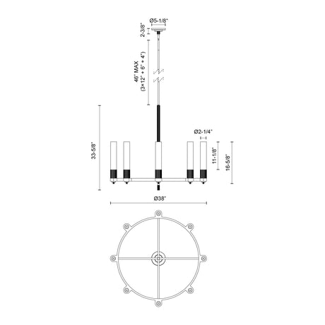 Alora Mood Rue 38-in Chandelier