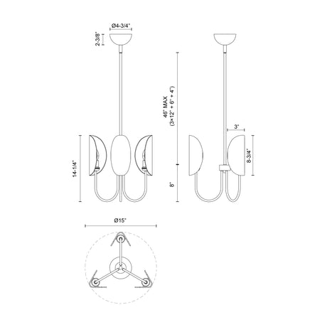 Alora Mood Seno 15-in Chandelier