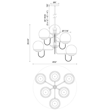 Alora Mood Alba 32-in Chandelier