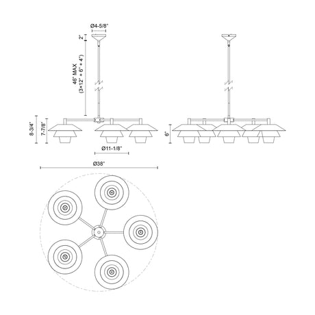 Alora Mood Tetsu 38-in Chandelier