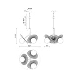 Alora Mood Plume 22-in Chandelier