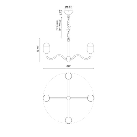 Alora Mood Effie 27-in Chandelier