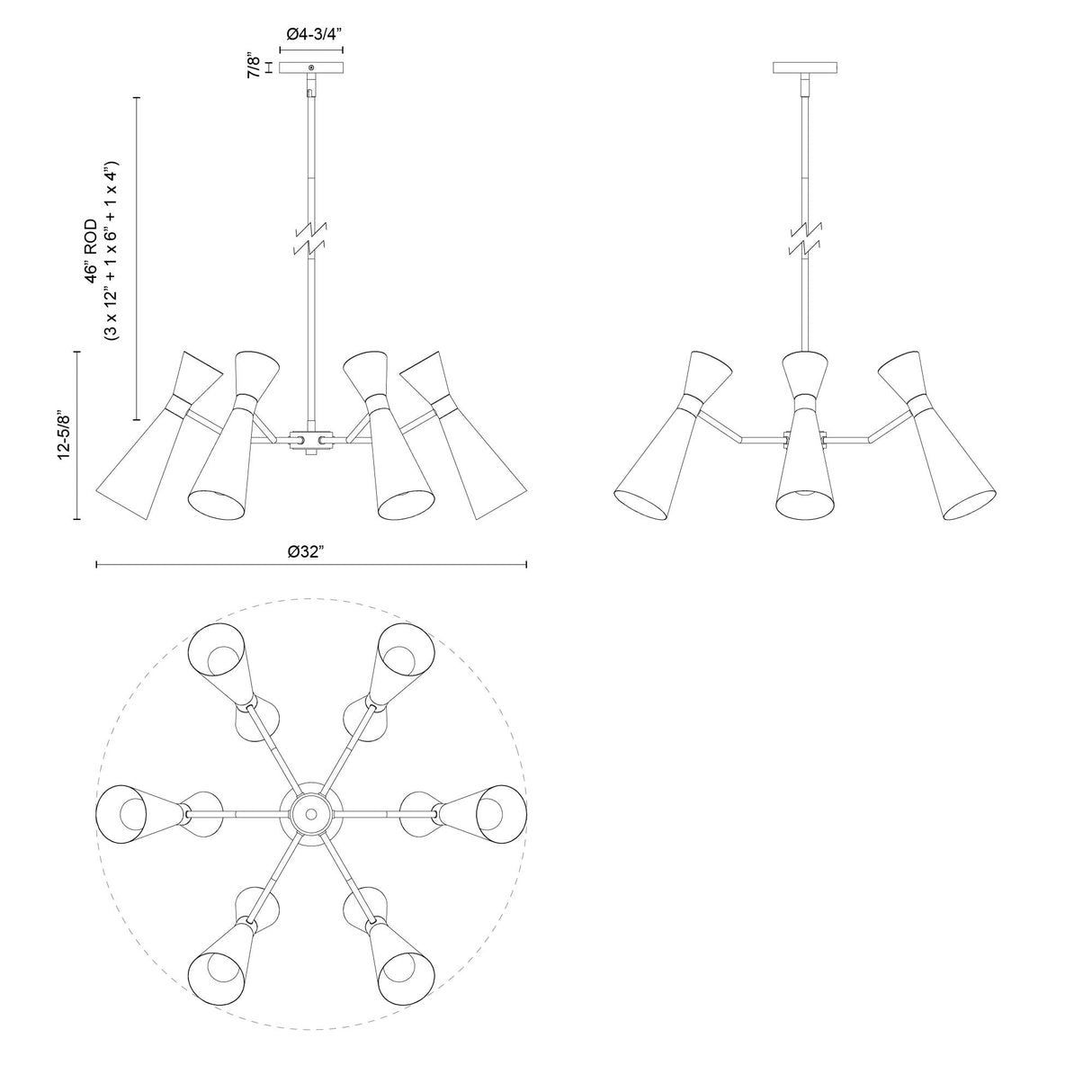 Alora Mood Blake 32-in Chandelier