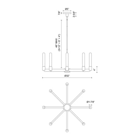 Alora Mood Claire 32-in Chandelier